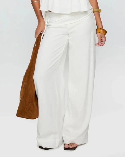 Musubi Pant - Linen Wrap-Tie Wide Leg